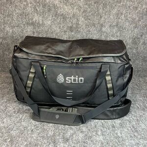 Stio Black Duffel Bag with Green Accents Unisex